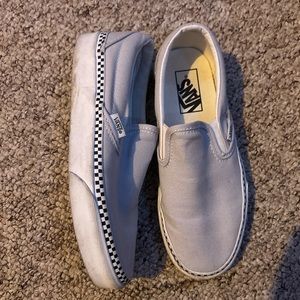 Vans Slip-On Checkerboard Foxing Grey Dawn Skate Shoes